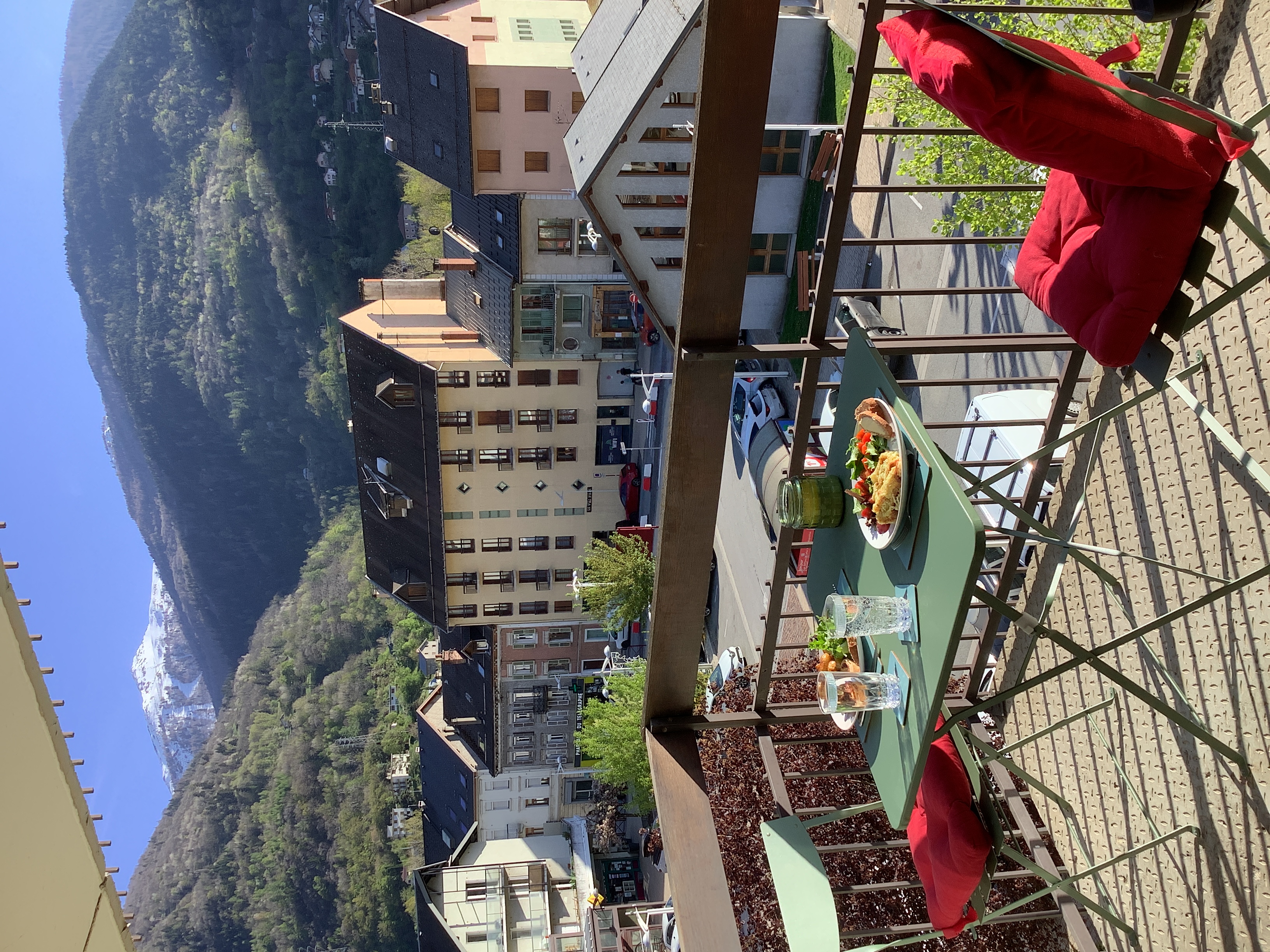 Dining on the south facing balcony