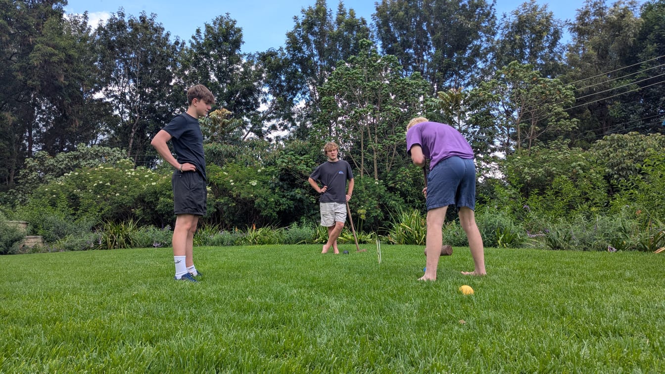 croquet at Pond Cottage Tigoni