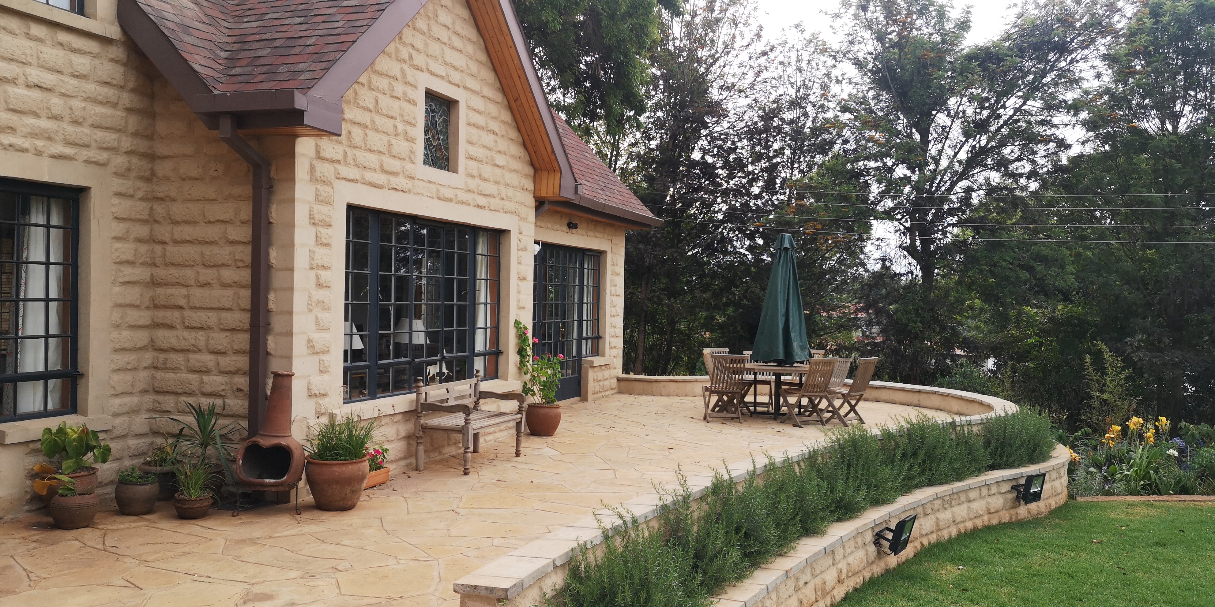 Covered verandah at Pond Cottage Tigoni