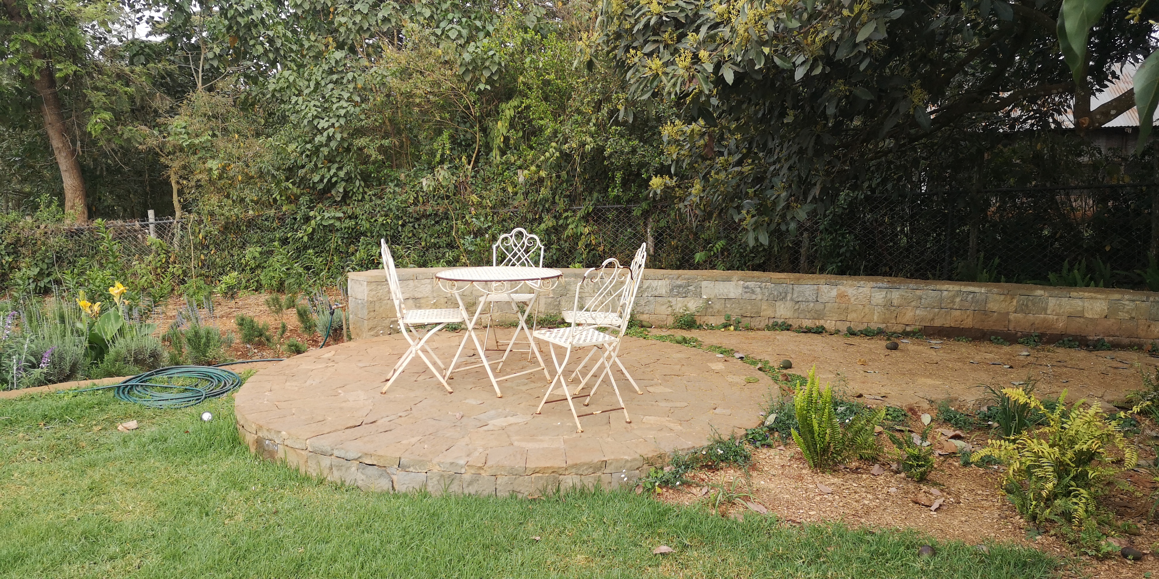 Morning coffee spot at Pond Cottage Tigoni
