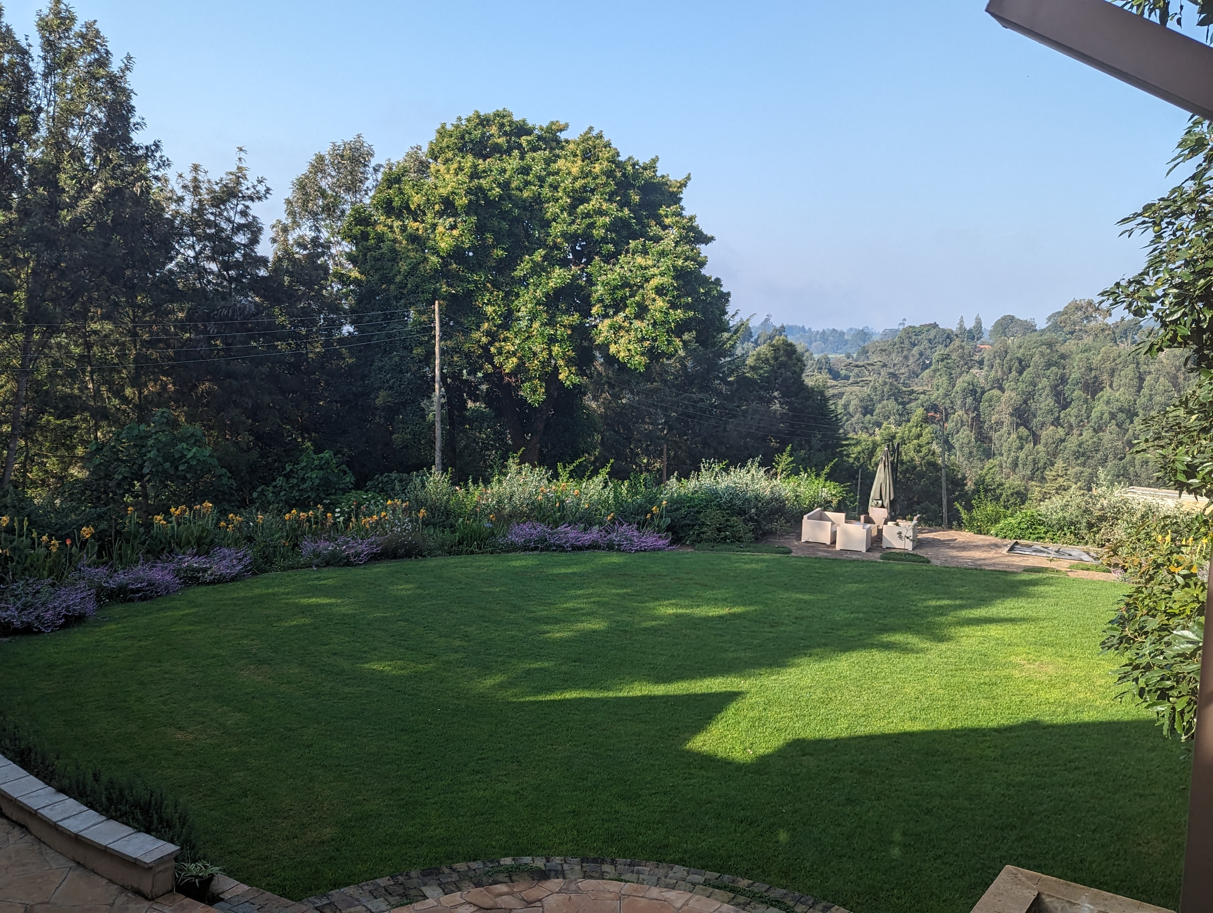 view from the master bedroom at Pond Cottage Tigoni