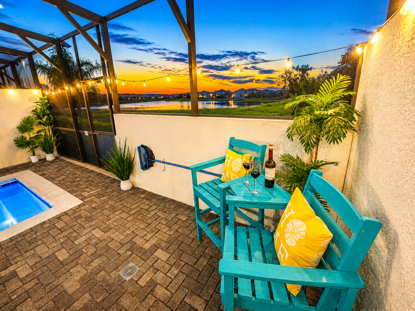 Sunset by the Pool