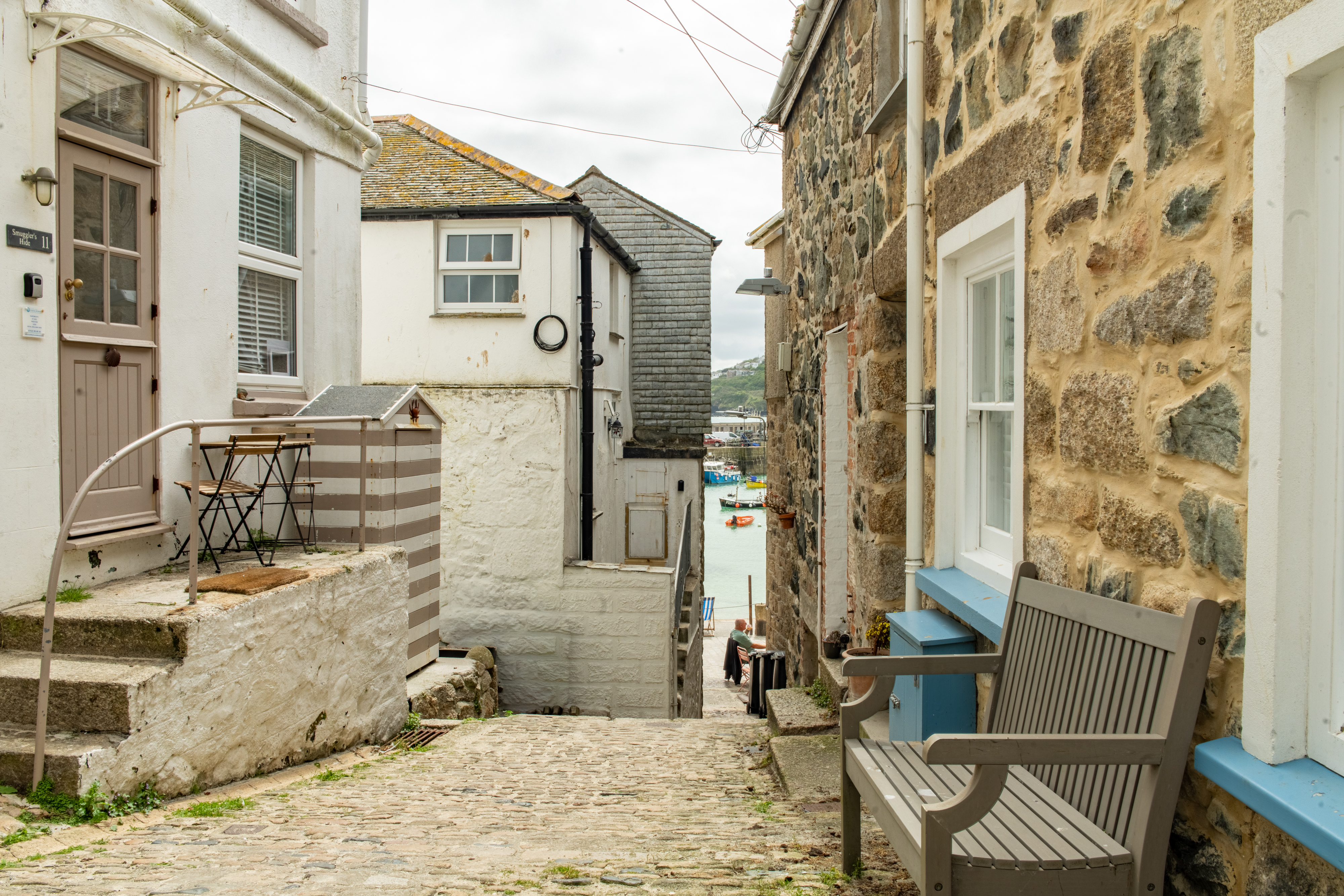 You can see the short walk to the harbour right outside the front door.