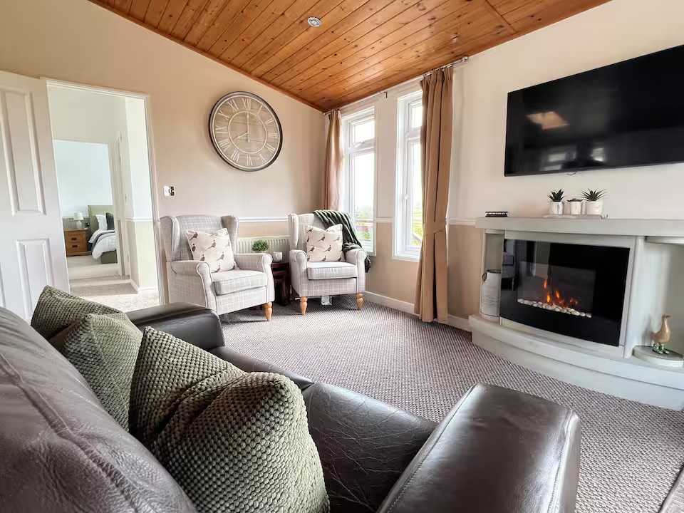 Our beautiful living area, with space for four to comfortably sit.