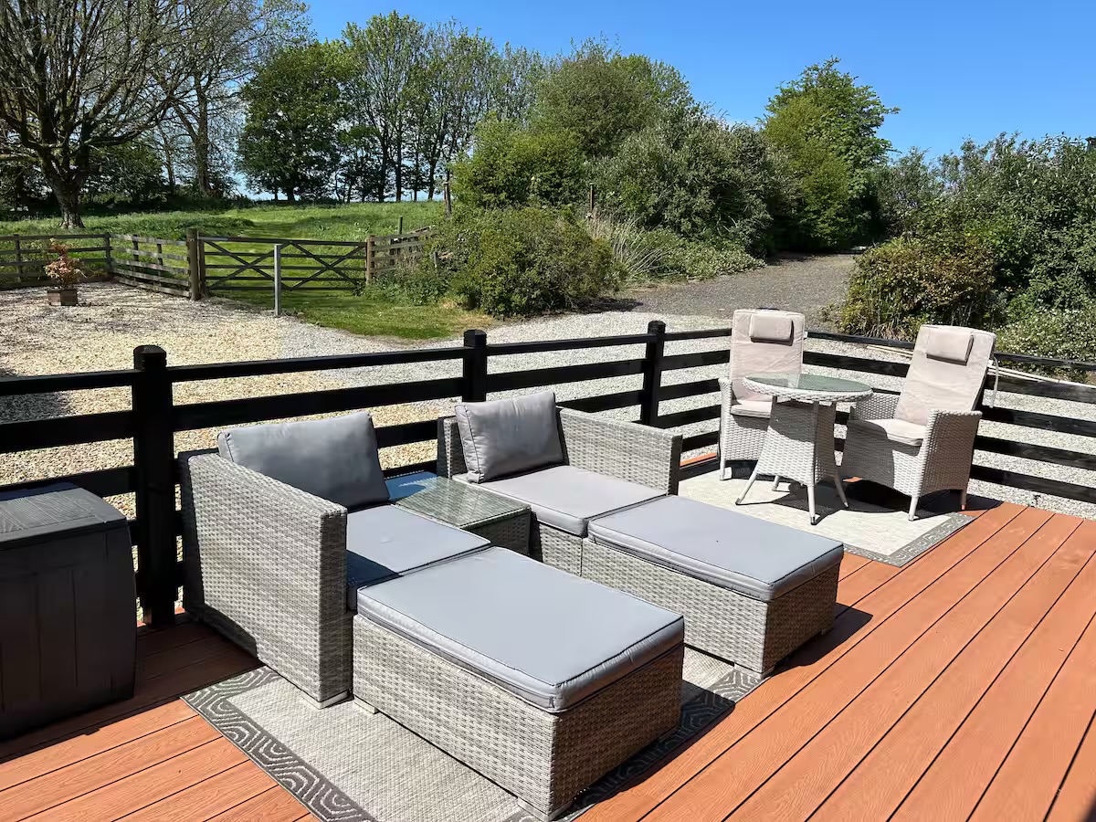 Our decking area