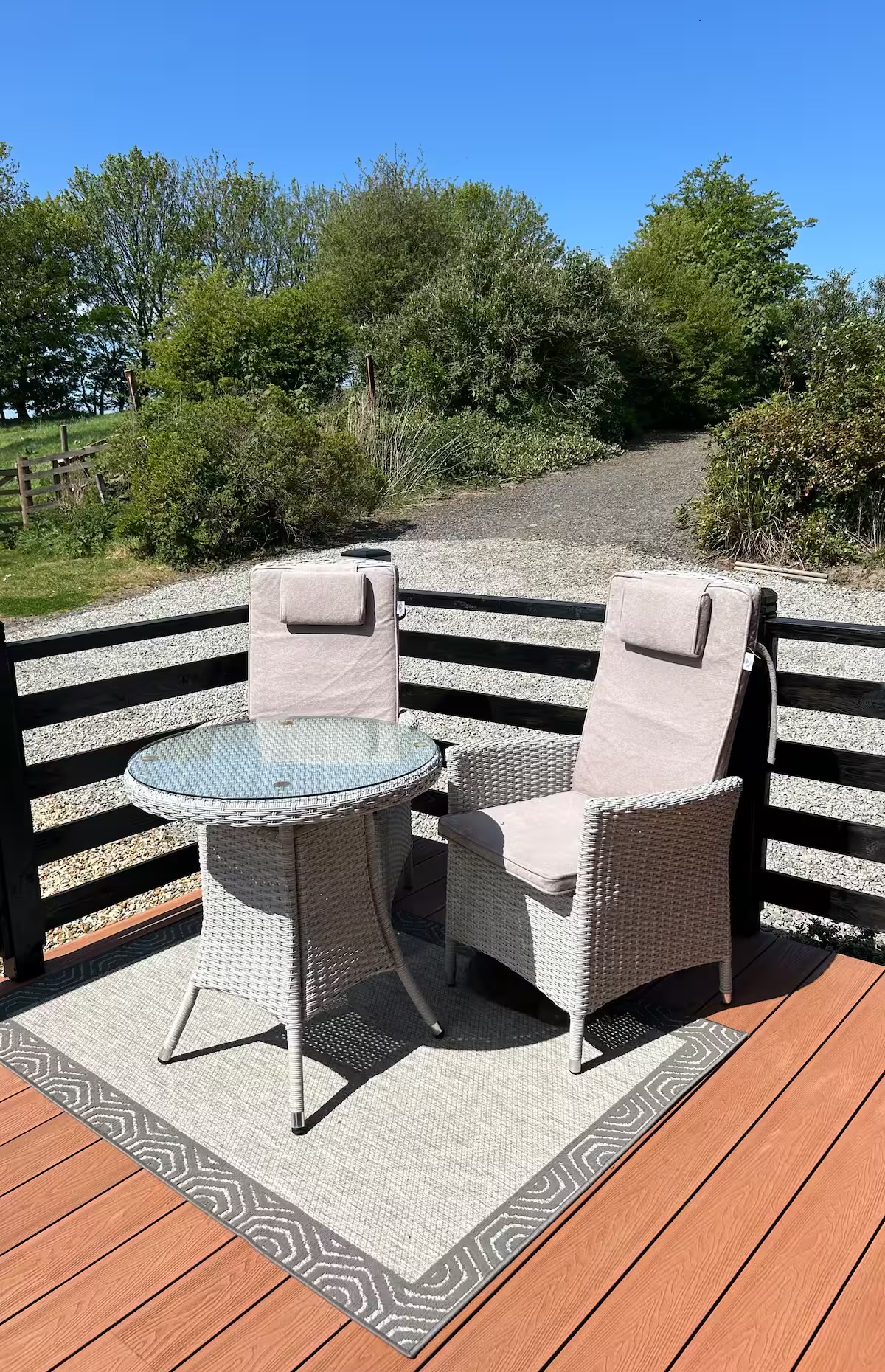 Our decking area 