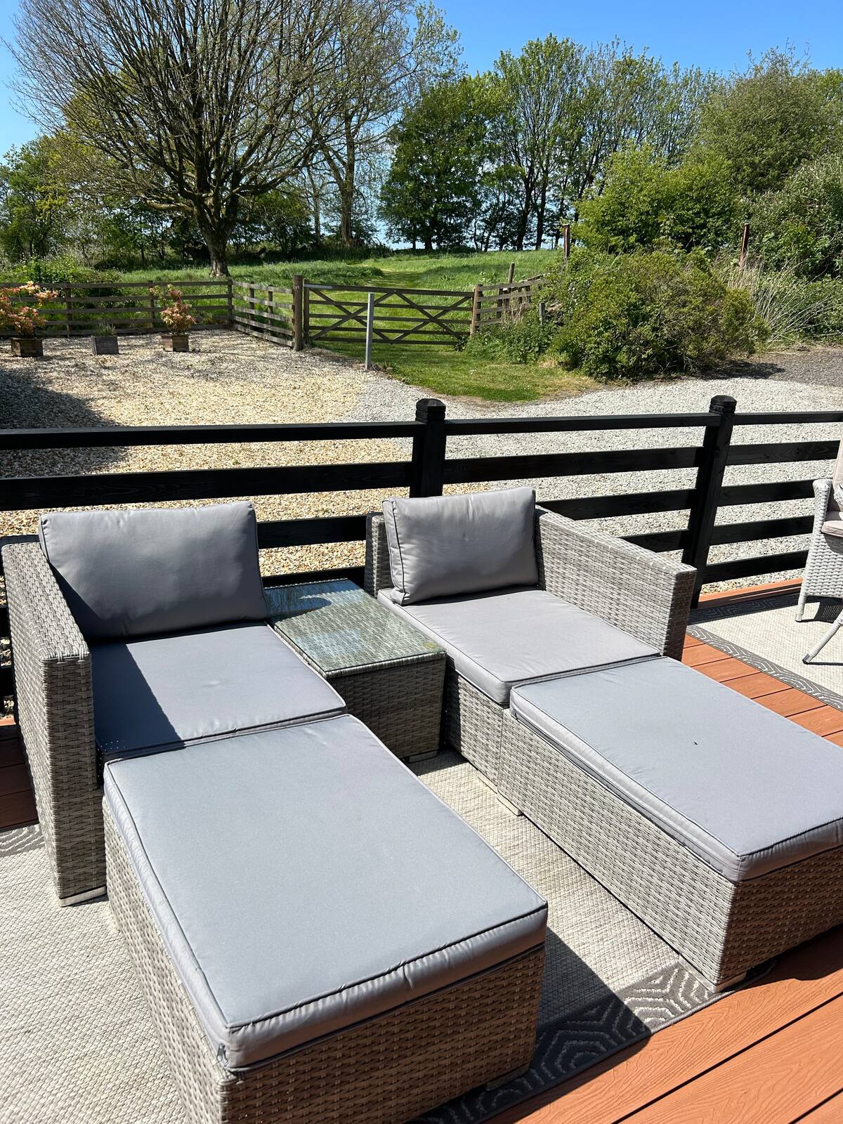 Recline on our decking area