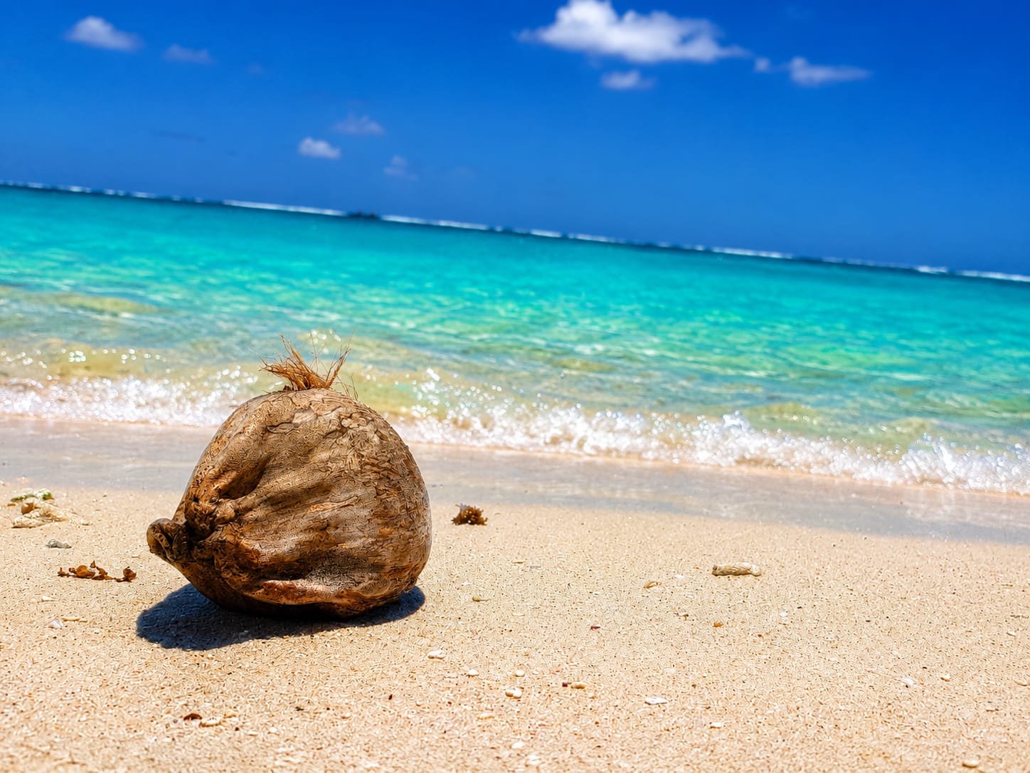 Relax with white sand and clear water