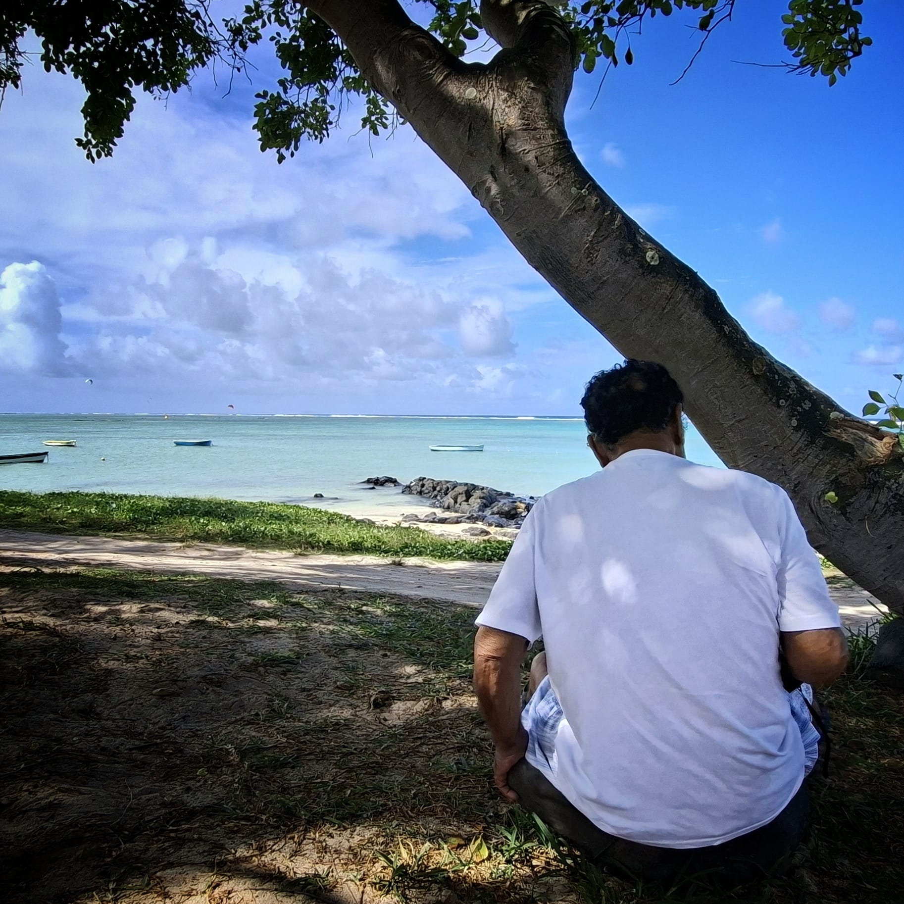 Relaxing on the beautiful beach
