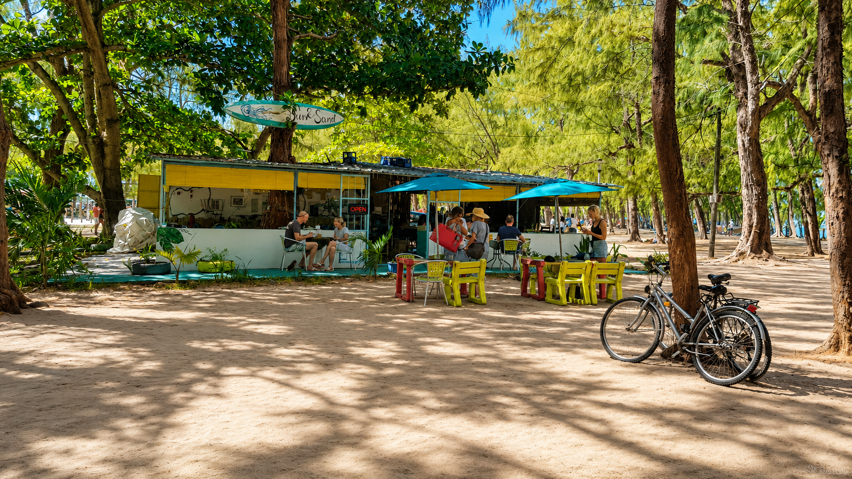A cozy beach restaurant serving local cuisine