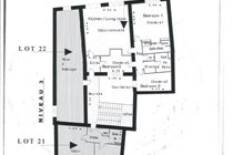 Plan of apartment layout