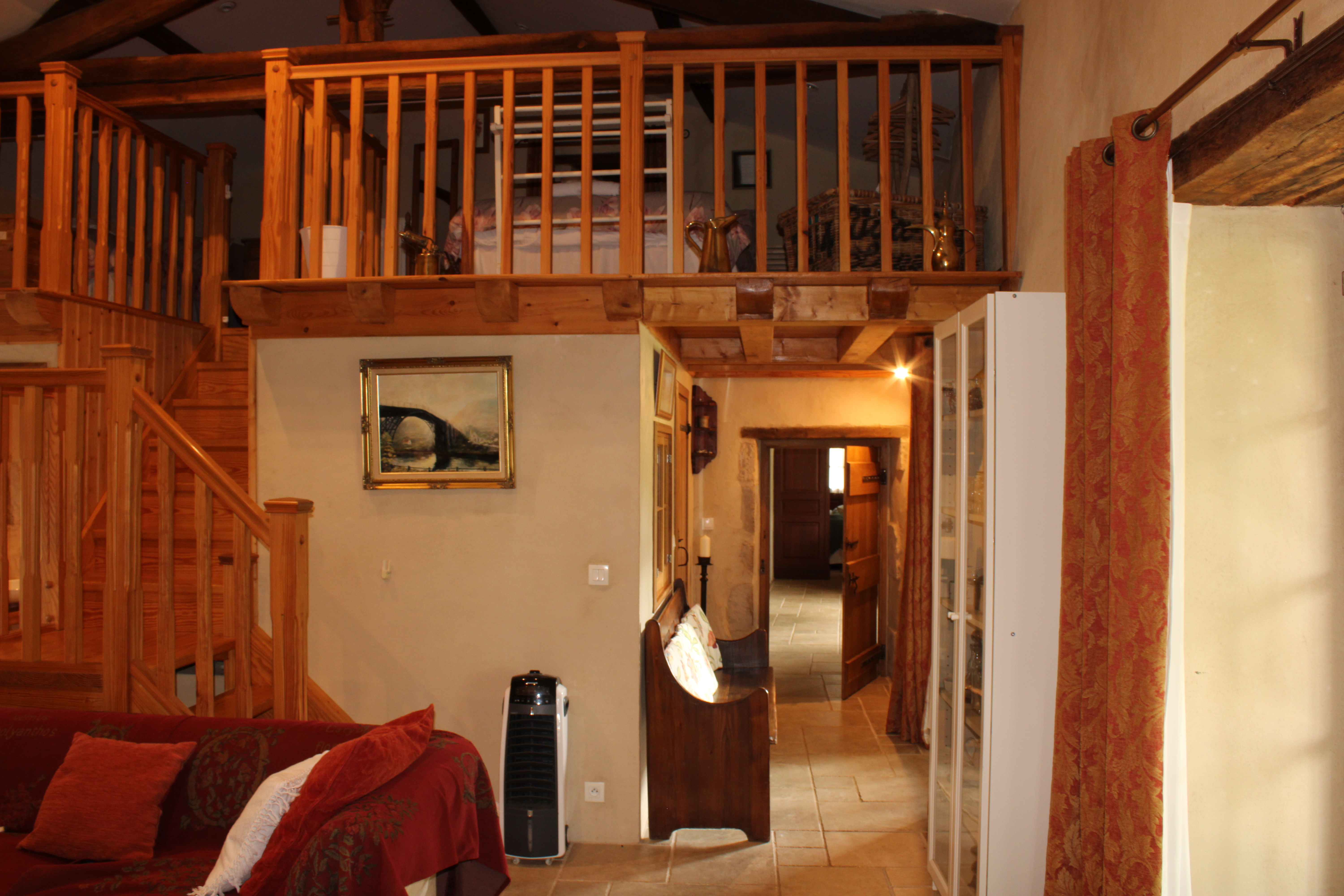 Gite Living Area - Looking through to Dining Room and Main House