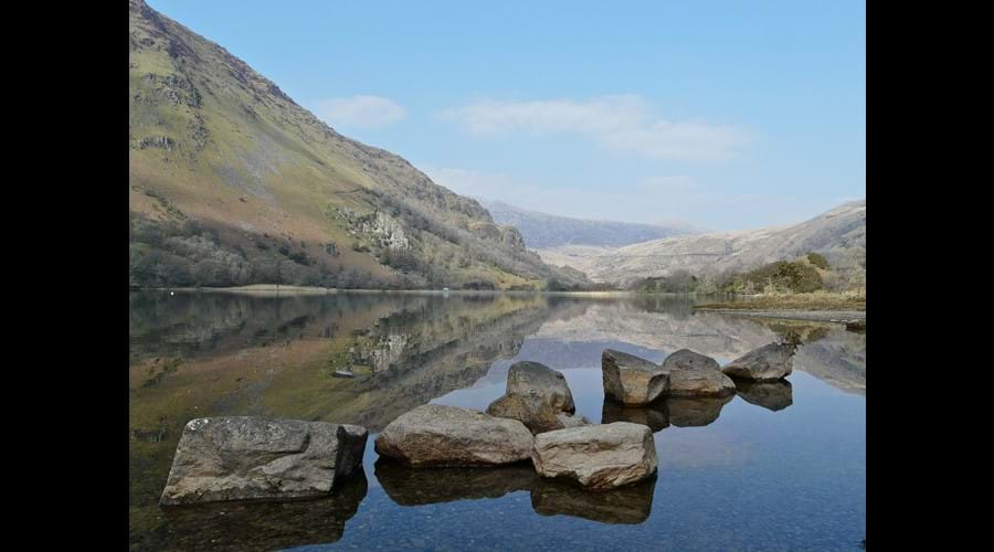 A Snowdonia lake view - by Mary Marshall