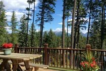 Fresh air with mountain and lake view from deck