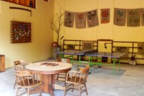 Rustic recreation room game table