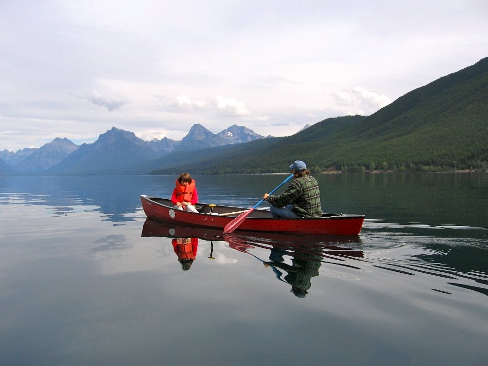 Rowing on Lake McDonald