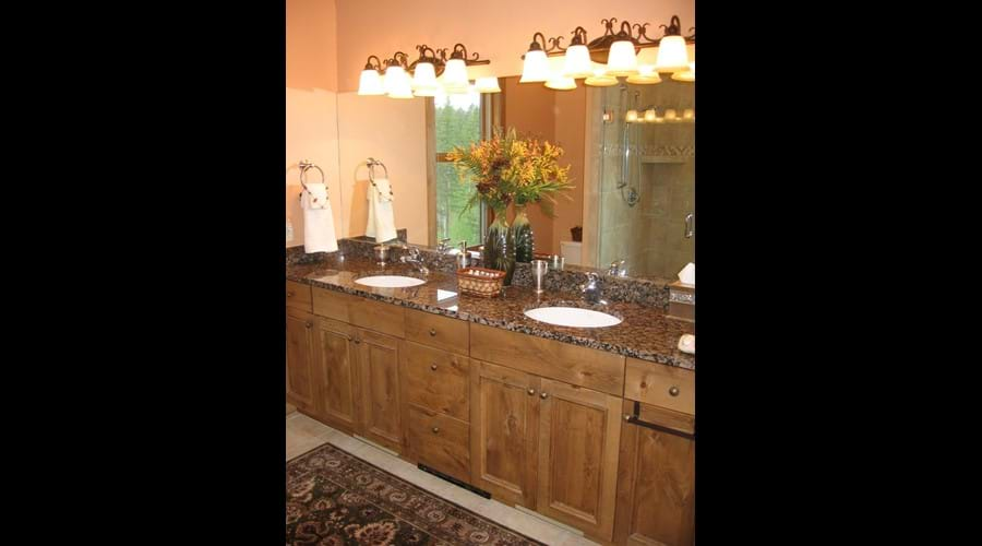 Double vanity in master