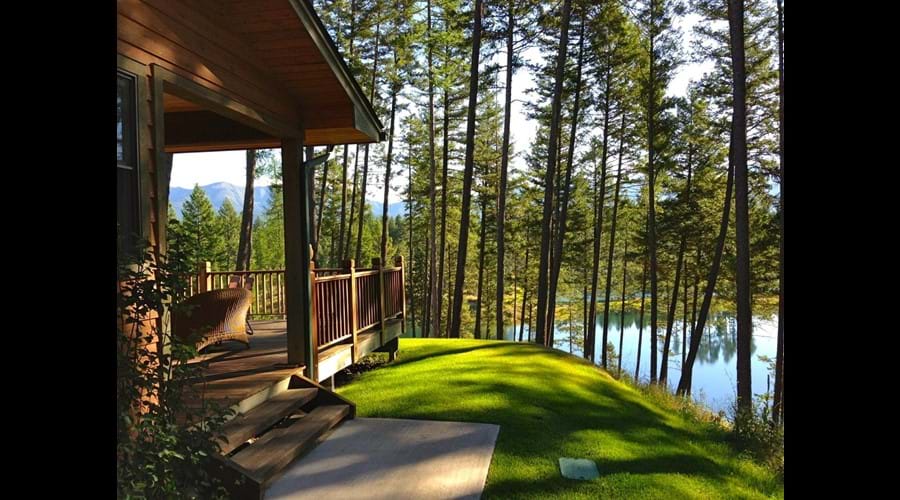Side of house above the lake