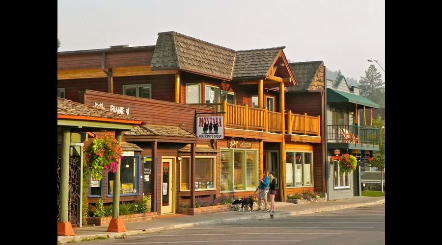 Stroll down main street in downtown Bigfork