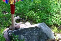 Guests contribute to the alters at the hill top circle