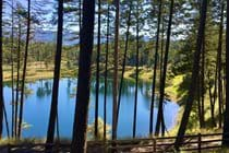 Lake view from a sit spot below the deck