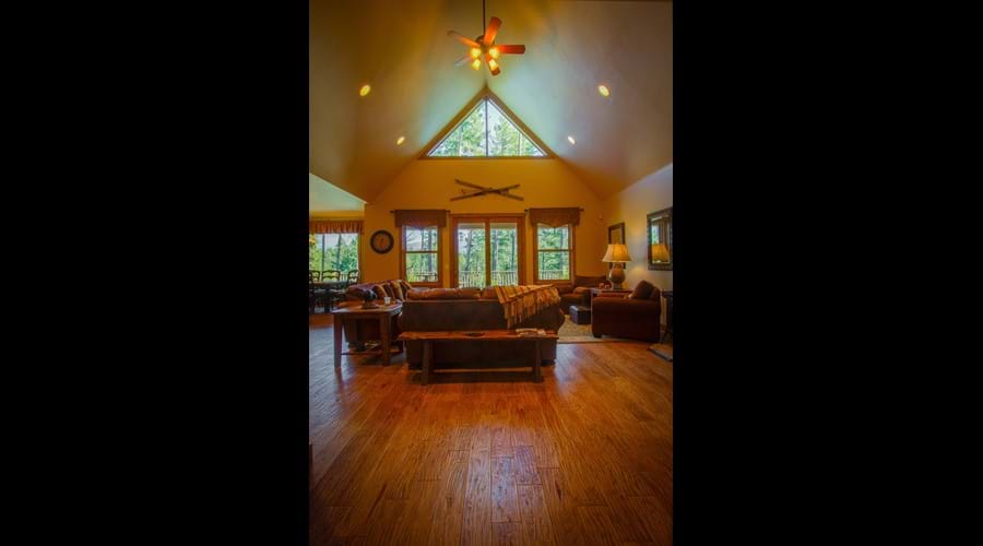 The center piece of the house is the great room
