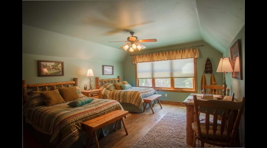 Large "Lady of the Lake" room with 2 full beds on upper level