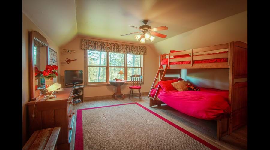 Large upstairs "Take Flight" bedroom with TV/DVD and best view!