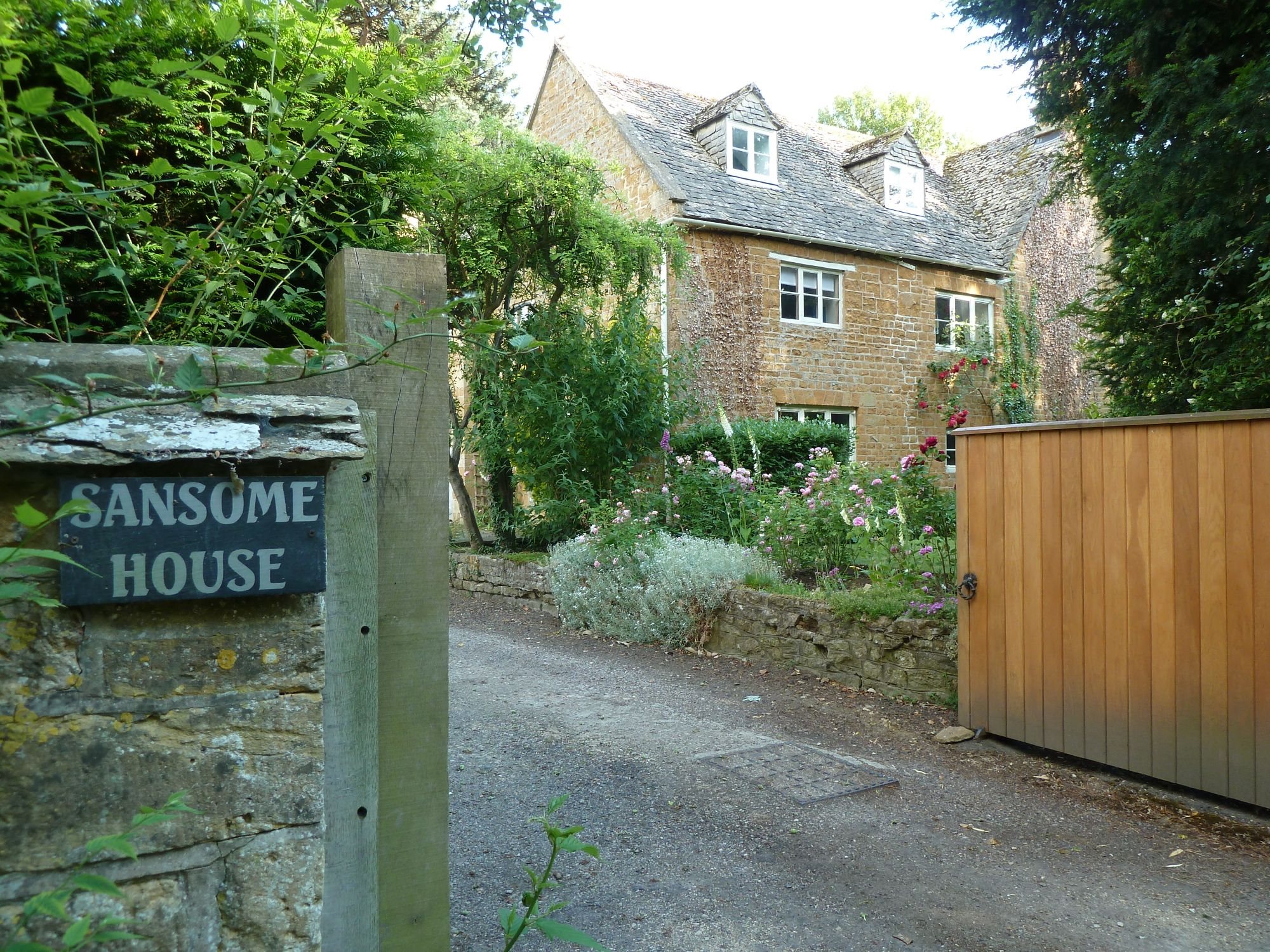 Entrance gate to the house and cottage