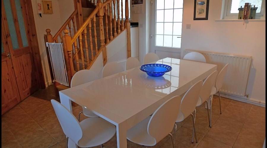 Luxury white gloss dining table